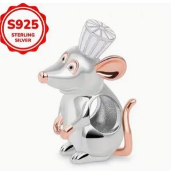 925 Sterling Silver Disney Inspired RATATOUILLE Charm - NWT - Picture 1 of 5